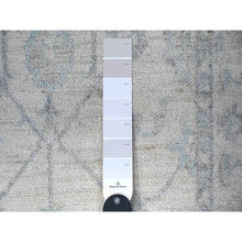 Load image into Gallery viewer, 2&#39;10&quot;x5&#39; Silver Gray, Hand Knotted, Natural Dyes, Organic Wool, White Wash Peshawar All Over Pattern, Oriental Rug FWR530532