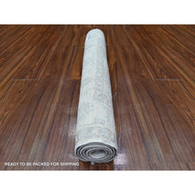 Load image into Gallery viewer, 2&#39;10&quot;x5&#39; Silver Gray, Hand Knotted, Natural Dyes, Organic Wool, White Wash Peshawar All Over Pattern, Oriental Rug FWR530532