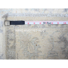 Load image into Gallery viewer, 2&#39;10&quot;x5&#39; Silver Gray, Hand Knotted, Natural Dyes, Organic Wool, White Wash Peshawar All Over Pattern, Oriental Rug FWR530532