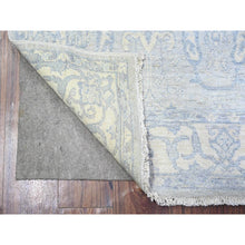 Load image into Gallery viewer, 4&#39;x6&#39; Stone Blue, White Wash Peshawar, Organic Wool, Vegetables Dyes, Hand Knotted, Oriental Rug FWR530538