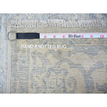 Load image into Gallery viewer, 4&#39;x6&#39; Stone Blue, White Wash Peshawar, Organic Wool, Vegetables Dyes, Hand Knotted, Oriental Rug FWR530538