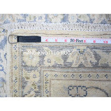 Load image into Gallery viewer, 1&#39;10&quot;x3&#39; Linen White, Pure Wool, Faded Out White Wash Peshawar With Samarkand Design, Hand Knotted, Mat Oriental Rug FWR530544