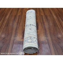 Load image into Gallery viewer, 1&#39;10&quot;x3&#39; Cloud Gray, White Wash Peshawar with All Over Design, Pure Wool, Hand Knotted, Natural Dyes, Mat Oriental Rug FWR530574