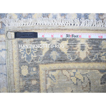 Load image into Gallery viewer, 1&#39;10&quot;x3&#39; Cloud Gray, White Wash Peshawar With All Over Design, Pure Wool, Hand Knotted, Natural Dyes, Mat Oriental Rug FWR530574