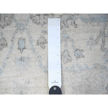 Load image into Gallery viewer, 4&#39;x16&#39;1&quot; Lily White, Hand Knotted Faded Out Afghan Angora Oushak With All Over Design, Soft and Vibrant Wool, Oriental Wide Runner Rug FWR530616