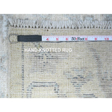 Load image into Gallery viewer, 4&#39;x16&#39;4&quot; Nevada Gray, Afghan Peshawar with Colorful Birds of Paradise Design, Hand Knotted, Soft and Vibrant Wool, Natural Dyes, XL Wide Runner, Oriental Rug FWR121566