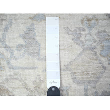 Load image into Gallery viewer, 3&#39;1&quot;x6&#39;2&quot; Vista White with Chrome Gray, Hand Knotted Vegetable Dyes Afghan Angora Oushak All Over Pattern, 100% Wool Oriental Rug FWR530736
