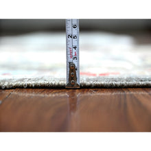 Load image into Gallery viewer, 2&#39;8&quot;x11&#39;10&quot; Jet Gray, Hand Knotted Vegetable Dyes, Dense Weave, Pure Wool, Fine Peshawar With Heriz Design, Runner Oriental Rug FWR530808