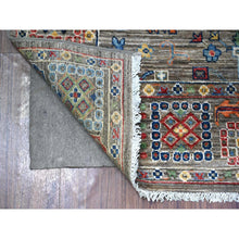 Load image into Gallery viewer, 3&#39;10&quot;x5&#39;9&quot; Gauntel Gray, Aryana With Ziegler Mahal All Over Colorful Design, Hand Knotted, Vegetable Dyes, Vibrant Wool, Oriental Rug FWR530886