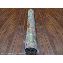 Load image into Gallery viewer, 3&#39;10&quot;x5&#39;9&quot; Gauntel Gray, Aryana With Ziegler Mahal All Over Colorful Design, Hand Knotted, Vegetable Dyes, Vibrant Wool, Oriental Rug FWR530886