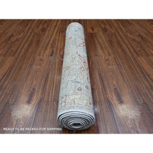 Load image into Gallery viewer, 3&#39;x9&#39;10&quot; Cloudy Gray, Fine Aryana Bidjar Garus Design, Natural Dyes, Luxurious Wool, Hand Knotted, Runner Oriental Rug FWR530928