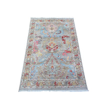 Load image into Gallery viewer, 3&#39;x4&#39;8&quot; Squirrel Gray, Fine Aryana, Sultanabad Leaf Design, Hand Knotted, Natural Dyes, Vibrant Wool, Oriental Rug FWR530934