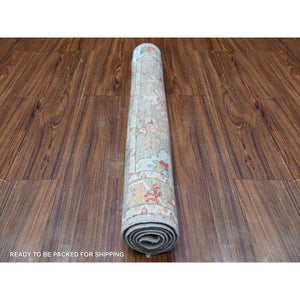 3'x4'8" Squirrel Gray, Fine Aryana, Sultanabad Leaf Design, Hand Knotted, Natural Dyes, Vibrant Wool, Oriental Rug FWR530934