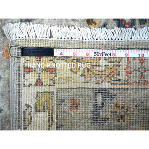 3'x4'9" Gauntel Gray, Vegetable Dyes, Bidjar Garus Design, Aryana Soft Wool, Hand Knotted, Oriental Rug FWR530946