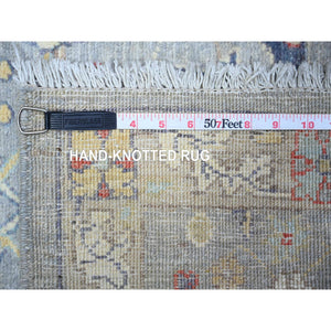 3'x4'10" Asphyxia Gray, Fine Aryana Bidjar Garus Design, Natural Dyes, Luxurious Wool, Hand Knotted, Runner Oriental Rug FWR530964