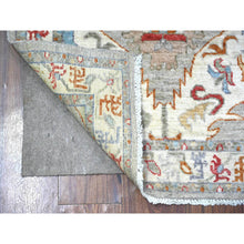 Load image into Gallery viewer, 2&#39;7&quot;x6&#39;1&quot; Rock Candy Gray, Sultanabad Leaf Design, Hand Knotted, Natural Dyes, Vibrant Wool, Runner Oriental Rug FWR530976