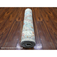 Load image into Gallery viewer, 2&#39;7&quot;x6&#39;1&quot; Rock Candy Gray, Sultanabad Leaf Design, Hand Knotted, Natural Dyes, Vibrant Wool, Runner Oriental Rug FWR530976