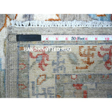 Load image into Gallery viewer, 2&#39;7&quot;x6&#39;1&quot; Rock Candy Gray, Sultanabad Leaf Design, Hand Knotted, Natural Dyes, Vibrant Wool, Runner Oriental Rug FWR530976