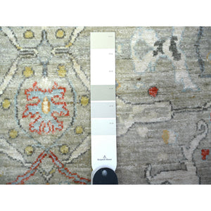 3'1"x5' Dorian Gray, Vegetable Dyes, Bidjar Garus Design, Aryana Soft Wool, Hand Knotted, Oriental Rug FWR530982