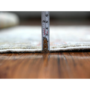 3'1"x5' Dorian Gray, Vegetable Dyes, Bidjar Garus Design, Aryana Soft Wool, Hand Knotted, Oriental Rug FWR530982