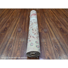 Load image into Gallery viewer, 3&#39;x4&#39;9&quot; Cafe au lait Brown, Hand Knotted, Afghan Peshawar with Birds of Paradise, Vegetable Dyes, Organic Wool, Oriental Rug FWR531000