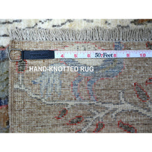 Load image into Gallery viewer, 3&#39;x4&#39;9&quot; Cafe Au Lait Brown, Hand Knotted, Afghan Peshawar With Birds Of Paradise, Vegetable Dyes, Organic Wool, Oriental Rug FWR531000