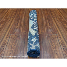 Load image into Gallery viewer, 2&#39;10&quot;x4&#39;9&quot; Millennium Blue, Hand Knotted, Natural Dyes, Soft Wool, Afghan Peshawar with Birds of Paradise, Oriental Rug FWR531006