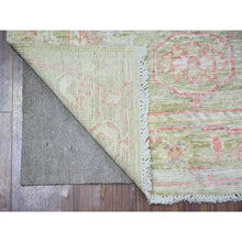Load image into Gallery viewer, 3&#39;x4&#39;10&quot; Reseda Green, Afghan Angora Oushak, Hand Knotted, Vegetable Dyes, Dense Weave, Soft Wool, Oriental Rug FWR531096