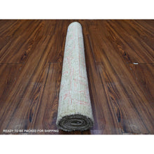 Load image into Gallery viewer, 3&#39;x4&#39;10&quot; Reseda Green, Afghan Angora Oushak, Hand Knotted, Vegetable Dyes, Dense Weave, Soft Wool, Oriental Rug FWR531096