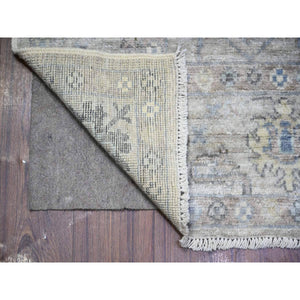 6'1"x9' Steely Gray, Hand Knotted Natural Dyes Afghan Angora Oushak All Over Vines And Motifs, Vibrant Wool Oriental Rug FWR531156