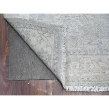 Load image into Gallery viewer, 2&#39;6&quot;x19&#39;1&quot; Wickham Gray, Distressed Finer Peshawar Heriz With Sickle Leaf Design, Soft And Vibrant Wool, Densely Woven, Oriental Vegetable Dyes Runner Rug FWR531186