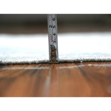 Load image into Gallery viewer, 2&#39;8&quot;x11&#39;10&quot; Lazy Gray, Extra Soft Wool Hand Knotted Finer Peshawar Heriz Sickle Leaf Design, Densely Woven, Natural Dyes, Oriental Runner Rug FWR531216