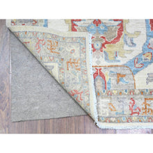 Load image into Gallery viewer, 2&#39;8&quot;x9&#39;10&quot; Baby Powder White, Fine Aryana, Sultanabad Leaf Design, Hand Knotted, Natural Dyes, Vibrant Wool, Runner Oriental Rug FWR531270