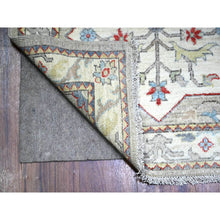 Load image into Gallery viewer, 2&#39;8&quot;x12&#39;1&quot; Ash Grey With Link White, Caucasian Akstafa Design, Fine Aryana, Pure Wool, Hand Knotted, Runner Oriental Rug FWR531276