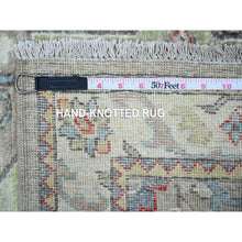 Load image into Gallery viewer, 2&#39;8&quot;x12&#39;1&quot; Ash Grey With Link White, Caucasian Akstafa Design, Fine Aryana, Pure Wool, Hand Knotted, Runner Oriental Rug FWR531276