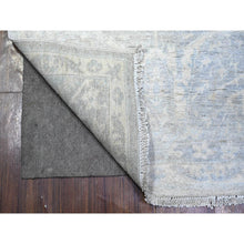 Load image into Gallery viewer, 2&#39;6&quot;x11&#39;7&quot; Cadet Gray, Natural Dyes, White Wash Peshawar, Hand Knotted, 100% Wool, Runner Oriental Rug FWR531282