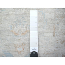 Load image into Gallery viewer, 2&#39;6&quot;x7&#39;10&quot; Goose Gray, White Wash Peshawar, Hand Knotted, Vegetable Dyes, Pure Wool, Runner Oriental Rug FWR531288
