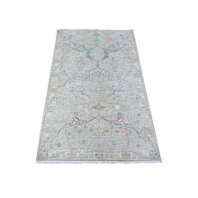 Load image into Gallery viewer, 3&#39;x4&#39;9&quot; Goose Gray, Hand Knotted, Natural Dyes, Soft Wool, White Wash Peshawar, Oriental Rug FWR531306