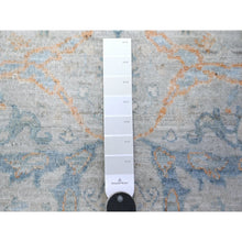 Load image into Gallery viewer, 3&#39;x4&#39;9&quot; Goose Gray, Hand Knotted, Natural Dyes, Soft Wool, White Wash Peshawar, Oriental Rug FWR531306