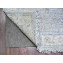Load image into Gallery viewer, 2&#39;8&quot;x11&#39;6&quot; Gainsboro Gray, Natural Wool, White Wash Peshawar, Hand Knotted, Vegetable Dyes, Runner Oriental Rug FWR531324