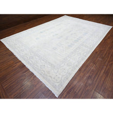 Load image into Gallery viewer, 9&#39;8&quot;x13&#39;6&quot; Daisy White, Hand Knotted, Luxurious Wool, White Wash Peshawar, Pomegranate Design, Oriental Rug FWR531348
