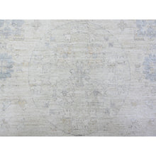 Load image into Gallery viewer, 9&#39;8&quot;x13&#39;6&quot; Daisy White, Hand Knotted, Luxurious Wool, White Wash Peshawar, Pomegranate Design, Oriental Rug FWR531348