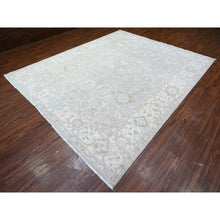 Load image into Gallery viewer, 8&#39;10&quot;x10&#39;9&quot; Goose Gray, Vegetable Dyes, White Wash Peshawar, Hand Knotted, Organic Wool, Oriental Rug FWR531360