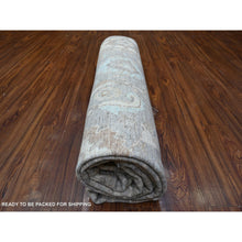 Load image into Gallery viewer, 8&#39;10&quot;x10&#39;9&quot; Goose Gray, Vegetable Dyes, White Wash Peshawar, Hand Knotted, Organic Wool, Oriental Rug FWR531360