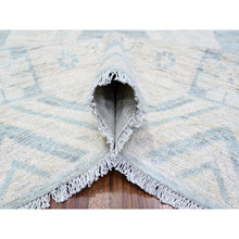 Load image into Gallery viewer, 8&#39;10&quot;x11&#39;3&quot; Stone Blue, Washed Out Peshawar With Khotan Design, Hand Knotted, Natural Dyes, Pure Wool, Oriental Rug FWR531366