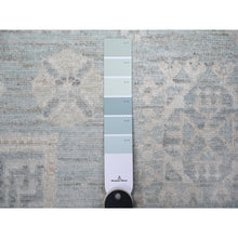 Load image into Gallery viewer, 8&#39;10&quot;x11&#39;3&quot; Stone Blue, Washed Out Peshawar with Khotan Design, Hand Knotted, Natural Dyes, Pure Wool, Oriental Rug FWR531366