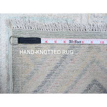 Load image into Gallery viewer, 8&#39;10&quot;x11&#39;3&quot; Stone Blue, Washed Out Peshawar With Khotan Design, Hand Knotted, Natural Dyes, Pure Wool, Oriental Rug FWR531366
