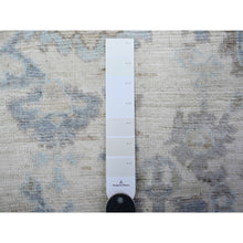 Load image into Gallery viewer, 3&#39;x6&#39; Brilliant White and Web Gray, Pure Wool Hand Knotted, Vegetable Dyes, Afghan Angora Oushak All Over Pattern, Oriental Rug FWR531402