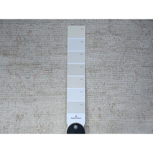 4'1"x5'9" Stargazer Gray, Afghan Angora Oushak With Soft Colors, Vibrant Wool, Hand Knotted Natural Dyes, Oriental Rug FWR531420
