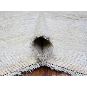 8'9"x12'5" Apricot Orange, Faded Out Afghan Angora Oushak, Vegetable Dyes with Shiny Wool, Hand Knotted Oriental Rug FWR531474